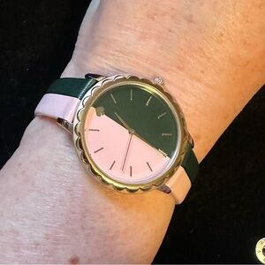 Kate Spade Pink & Black Watch W/ New Battery